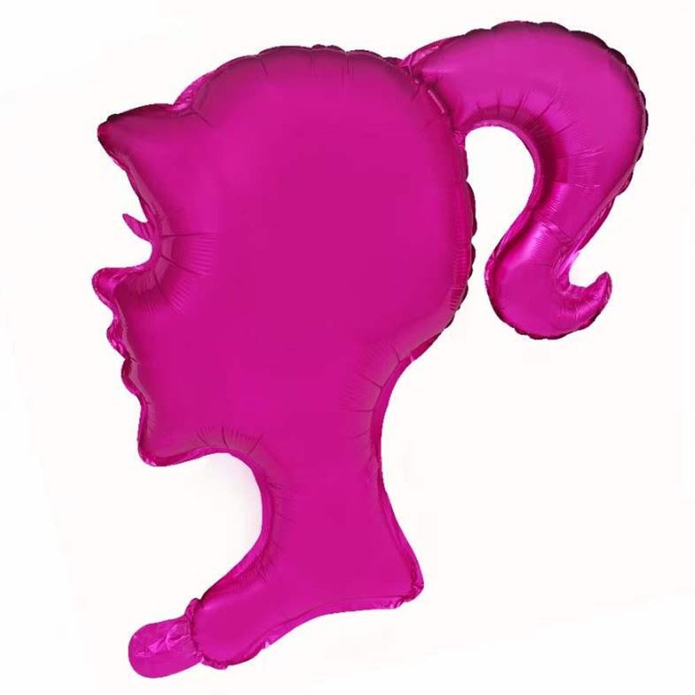 Pembe Kadın Folyo Balon 64x62,5 cm