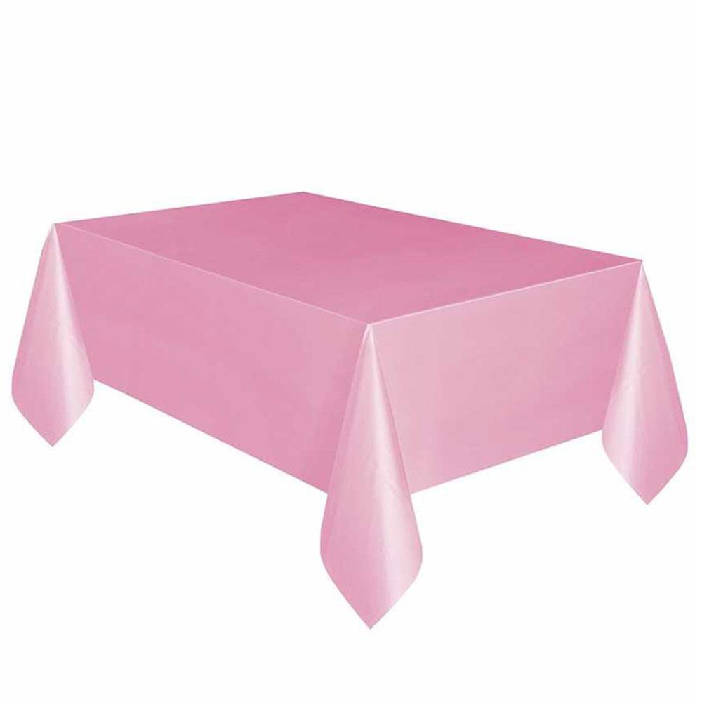 Pembe Plastik Masa Örtüsü 137x270 cm
