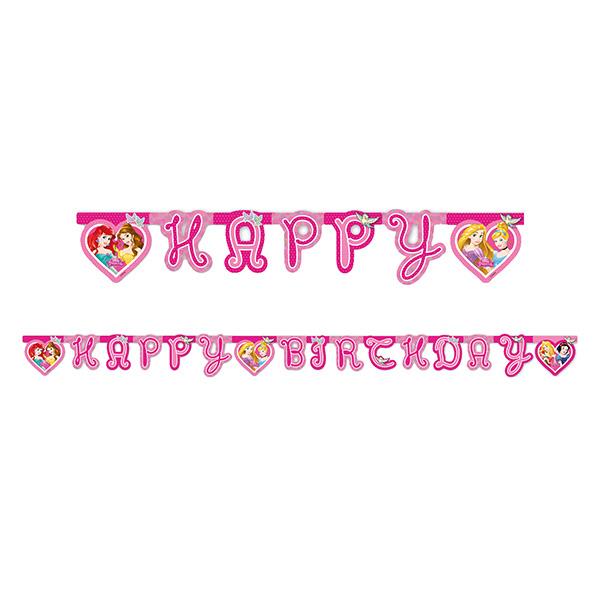 Prenses Düşler Happy Birthday Harf Afiş