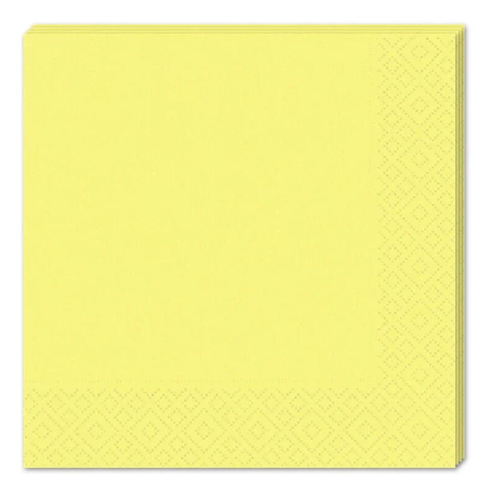 Sarı Makaron Kağıt Peçete 33x33 cm 16'lı