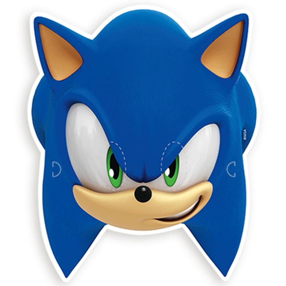 Sonic Lisanslı Kağıt Maske 6'lı