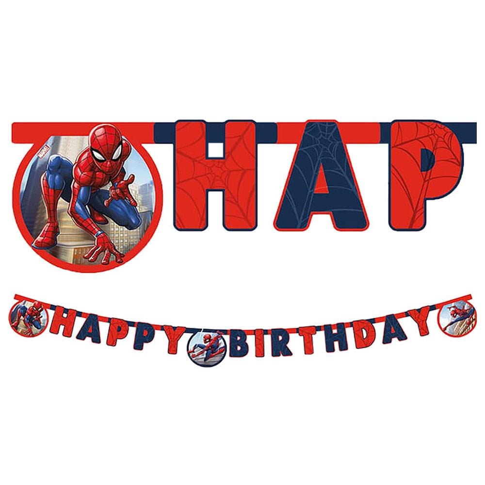 Spiderman Crime Fighter Happy Birthday Harf Afiş