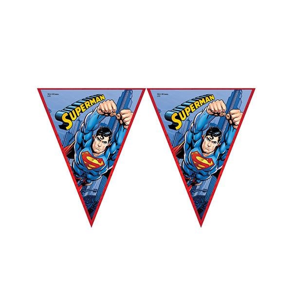 Superman Lisanslı Üçgen Bayrak Afiş