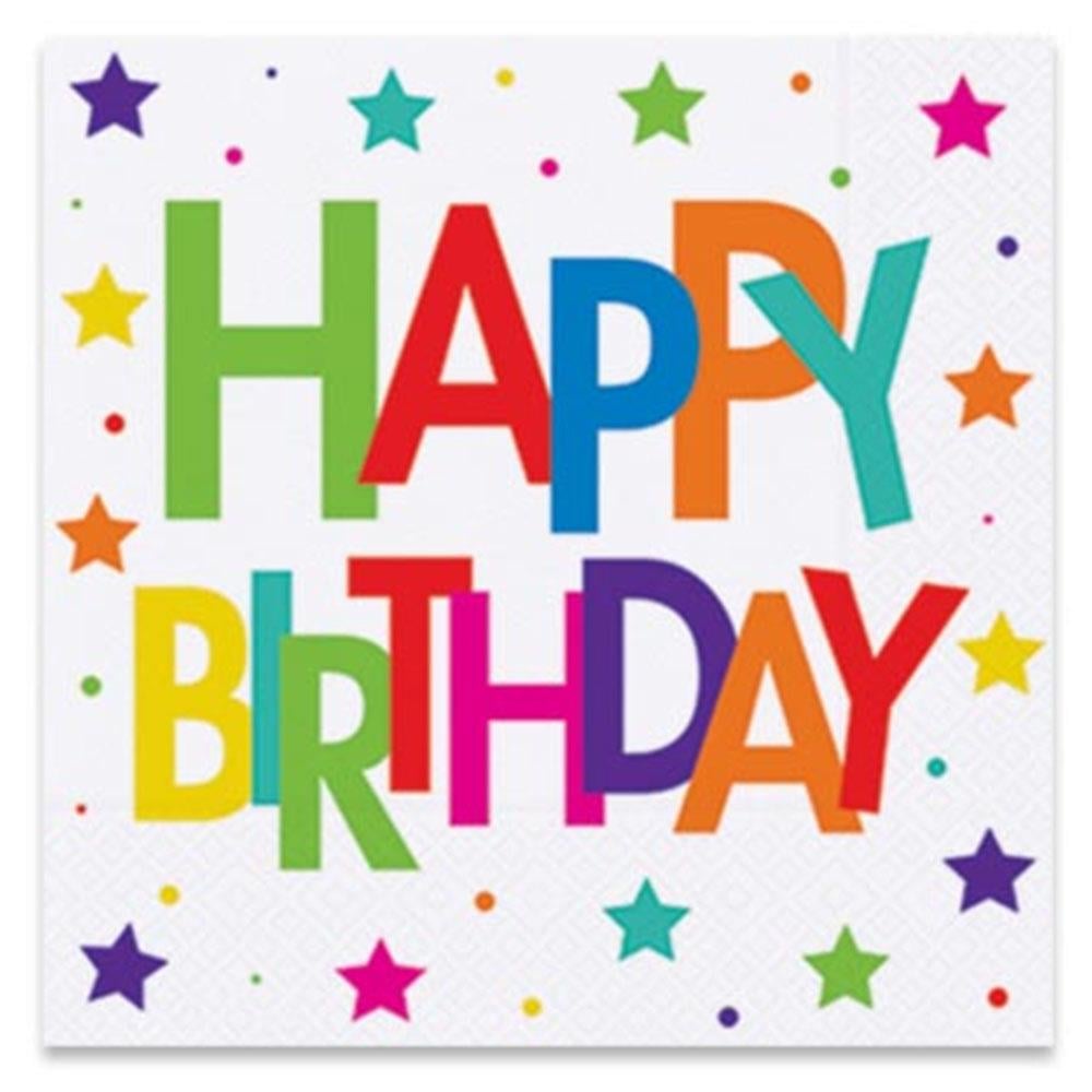 SuperStar Birthday Kağıt Peçete 33x33 cm 16'lı