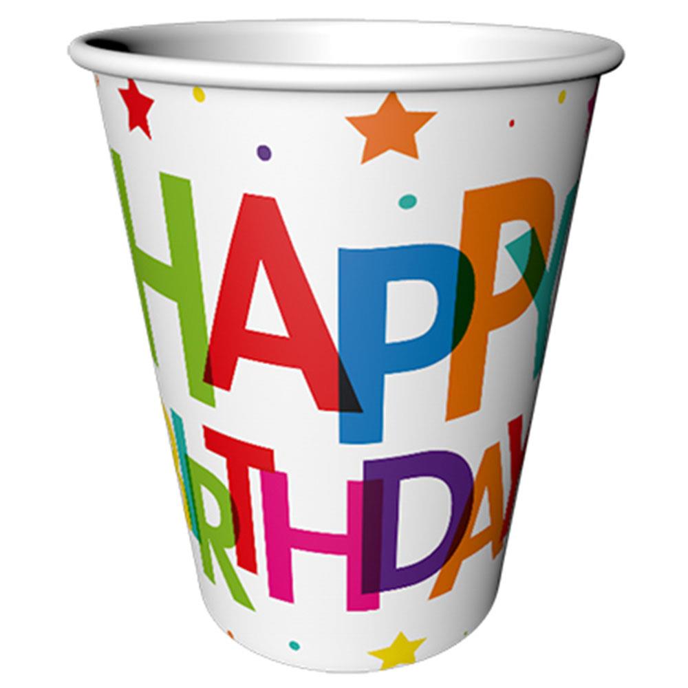 SuperStar Birthday Karton Bardak 8'li