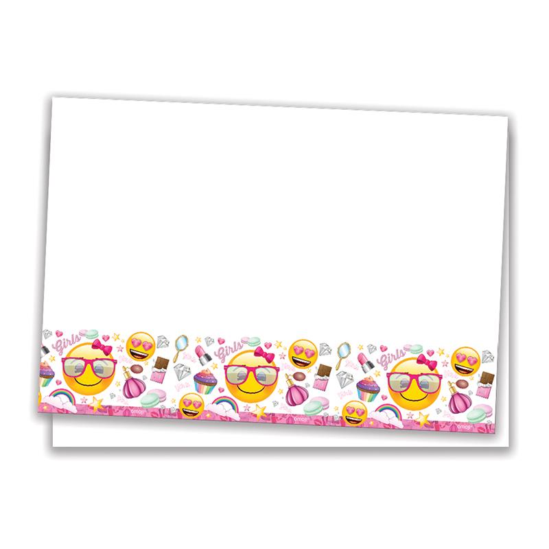 Süslü Emoji Plastik Masa Örtüsü 120x180 cm