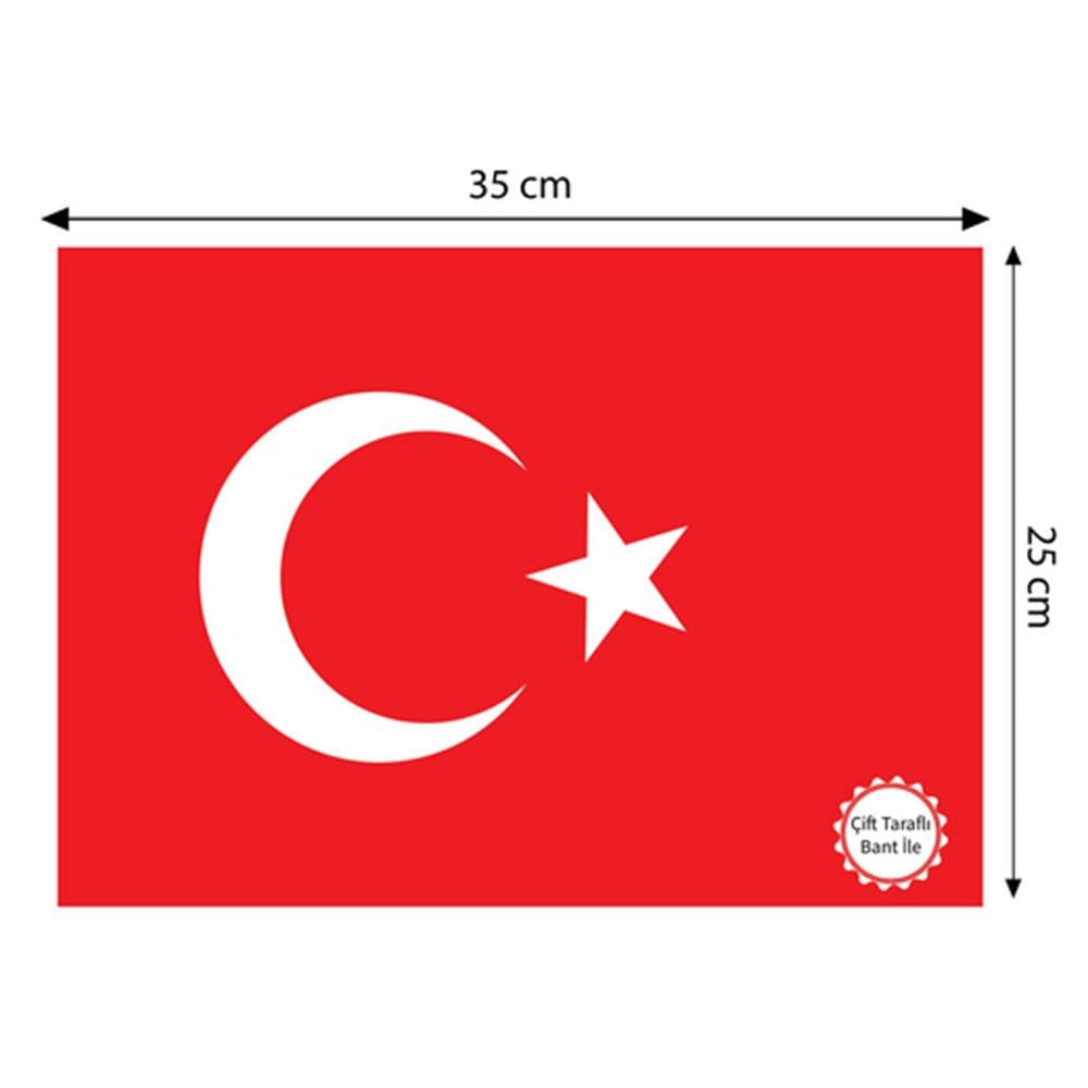 Türk Bayrağı 25x35 cm 10'lu