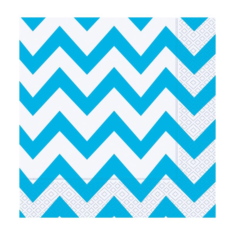 Turkuaz Zigzag Kağıt Peçete 33x33 cm 20'li