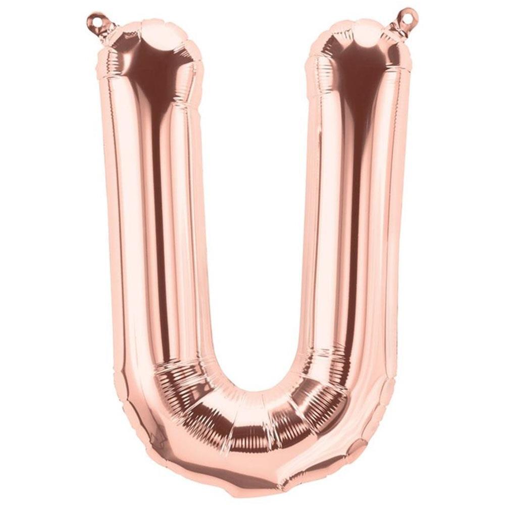 U Harf Rose Gold Folyo Balon 70 cm