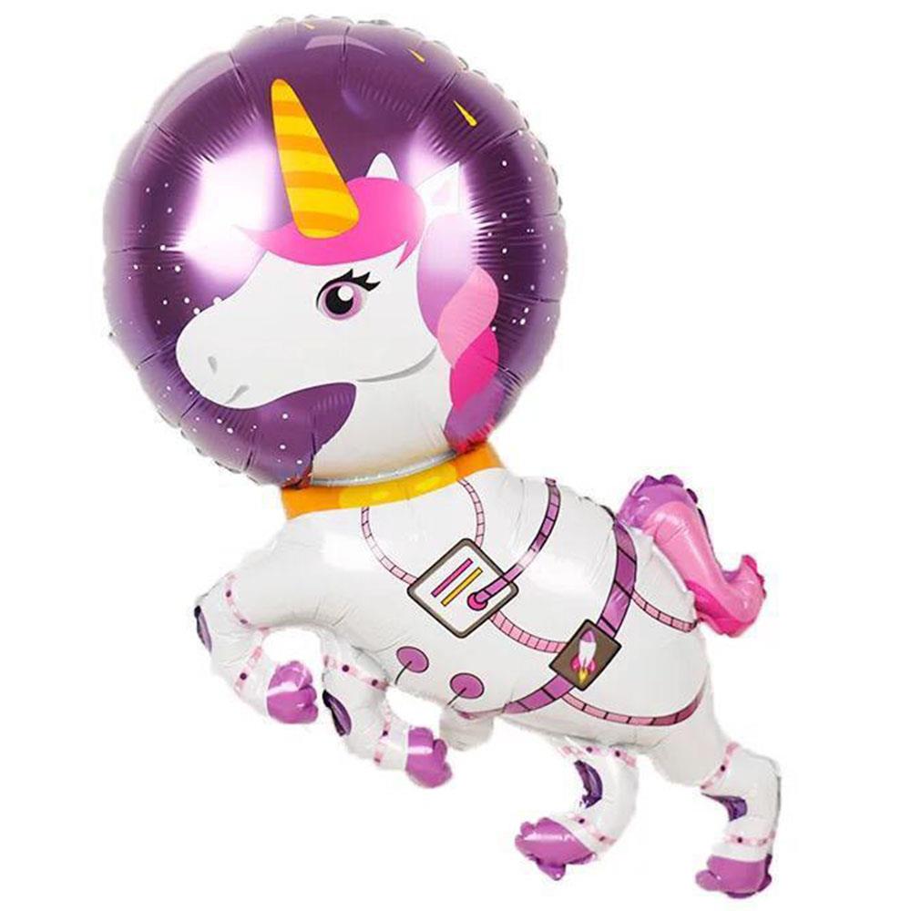 Unicorn Astronot Folyo Balon 95 cm