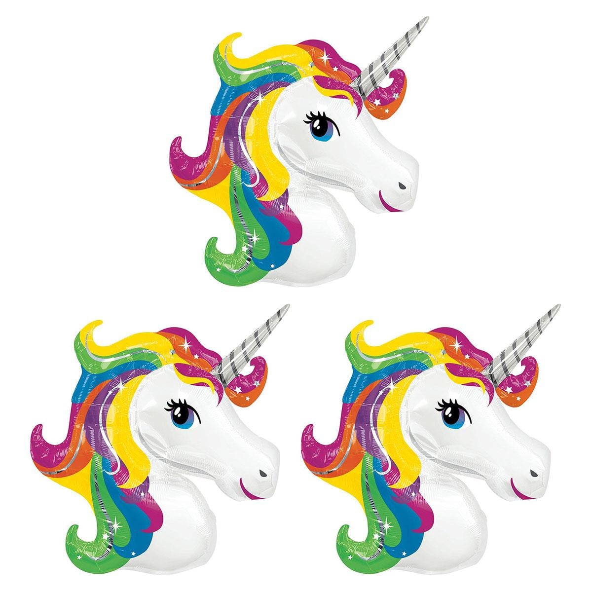 Unicorn Rainbow Folyo Balon Set 45 cm 3'lü