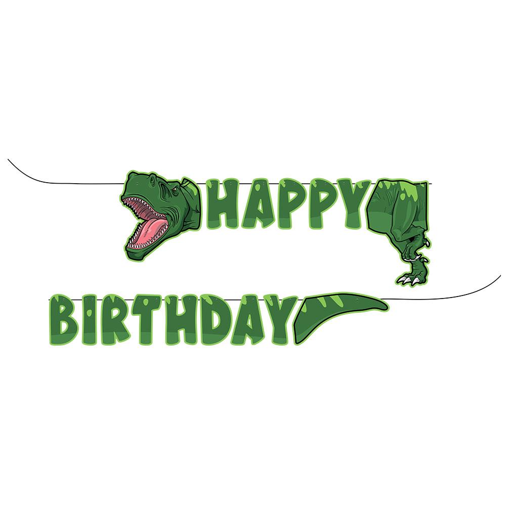 Vahşi Jurassik Parti Happy Birthday Harf Afiş