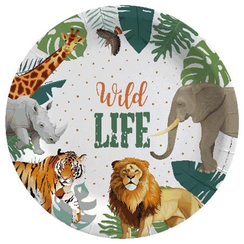 Wild Life Karton Tabak 23 cm 8'li