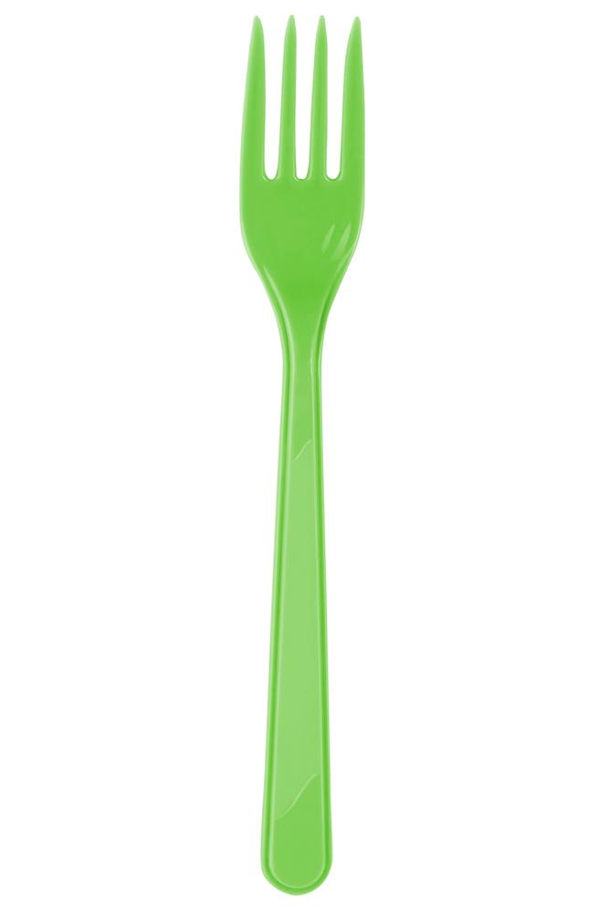Yeşil Plastik Çatal 24'lü