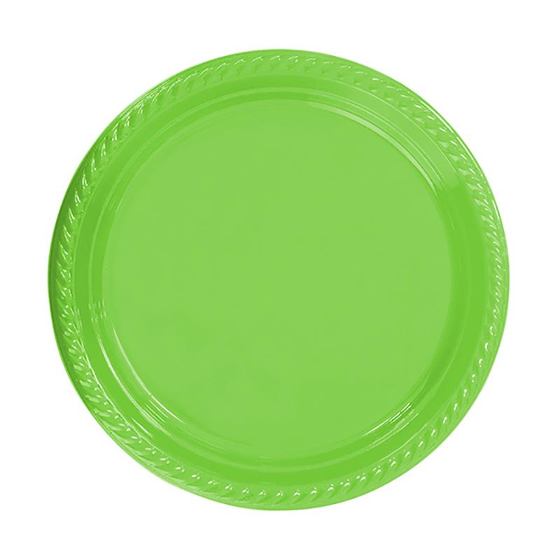 Yeşil Plastik Tabak 26 cm 8'li