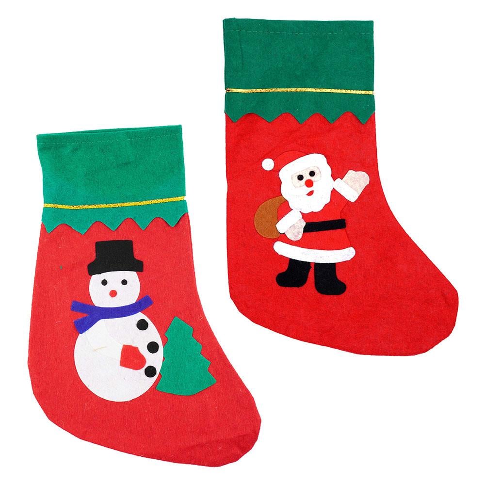 Yılbaşı  Noel Baba ve Kardan Adam Dekor Çorap