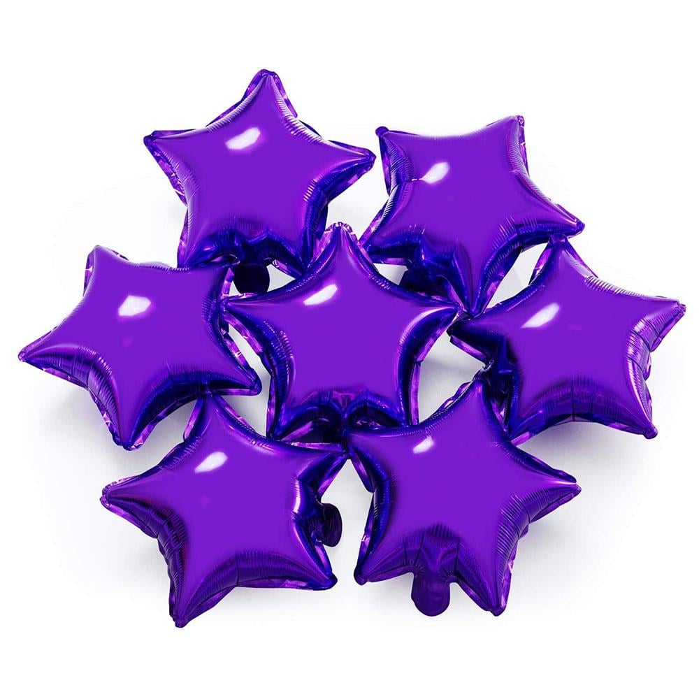 Yıldız Folyo Balon Mor Set 20 cm 5'li