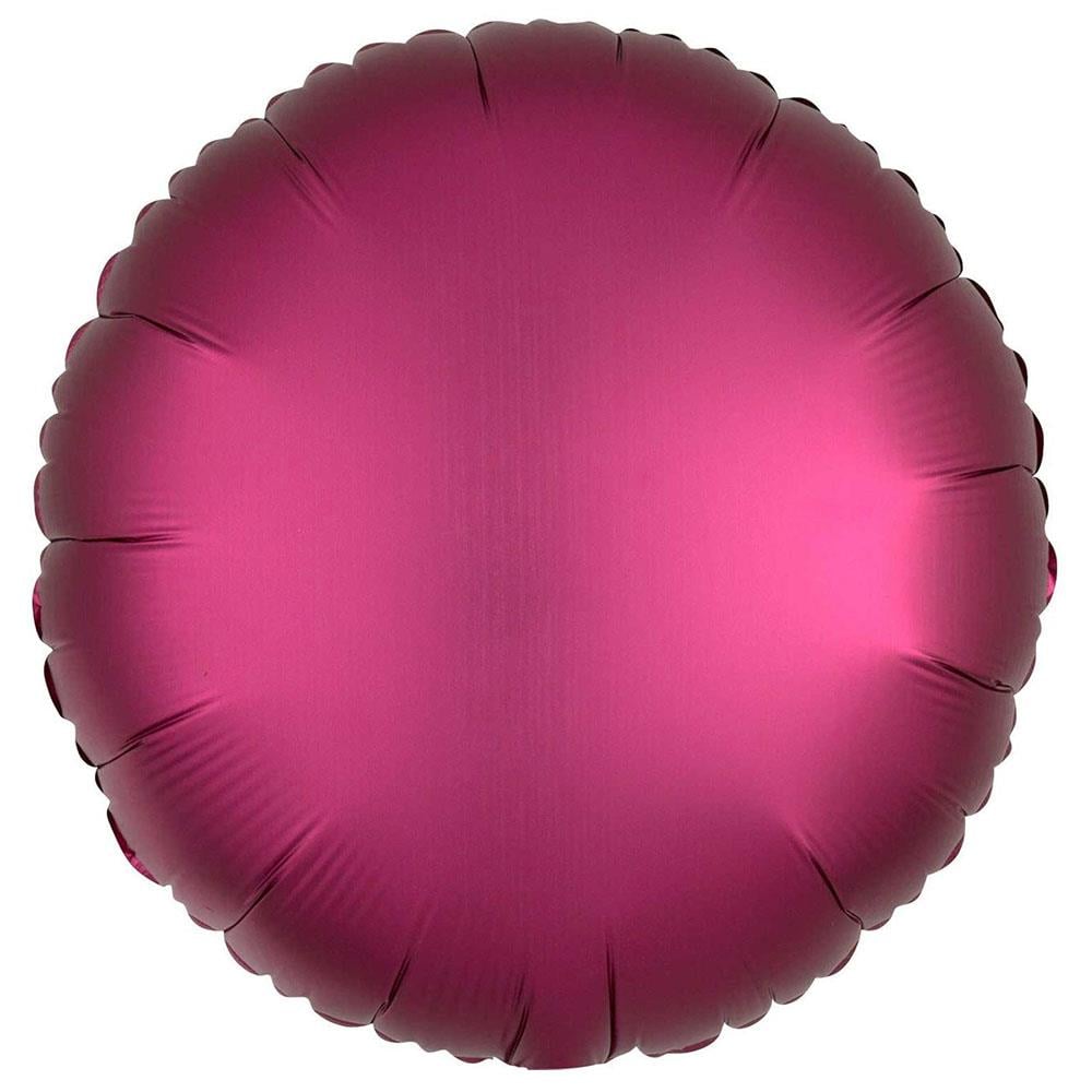 Yuvarlak Folyo Balon Mat Fuşya 45 cm