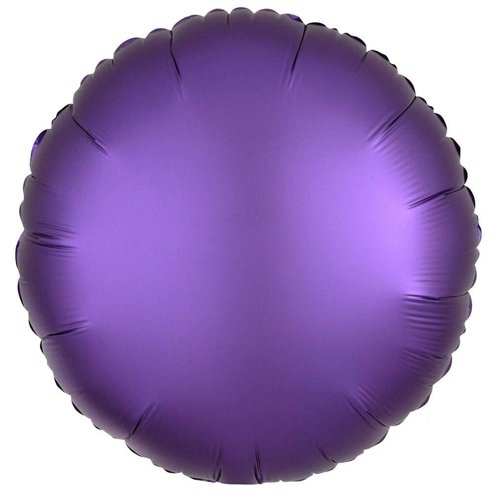 Yuvarlak Folyo Balon Mat Mor 45 cm