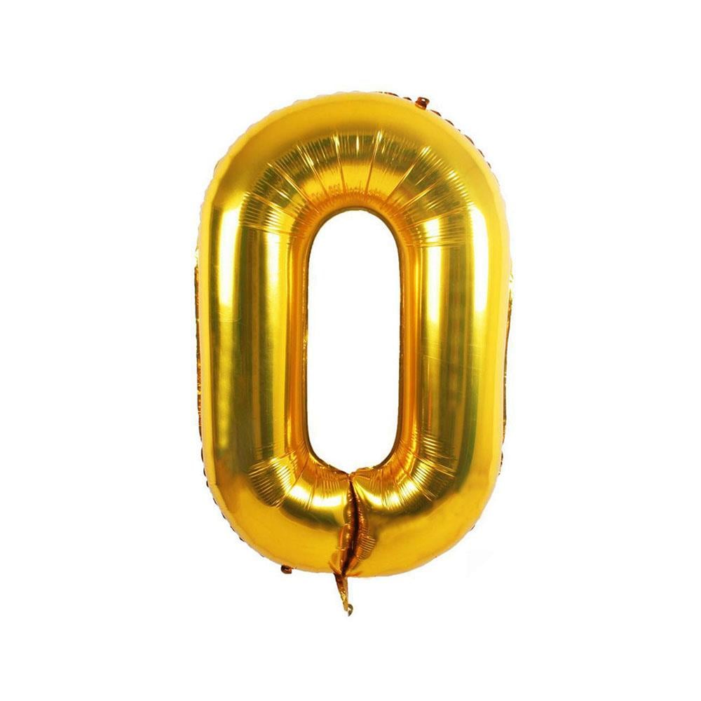 0 Rakam Altın Folyo Balon 70 cm