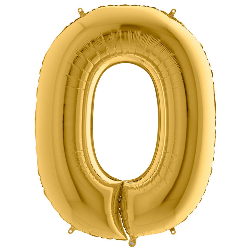 0 Rakam Grabo Altın Folyo Balon 102 cm