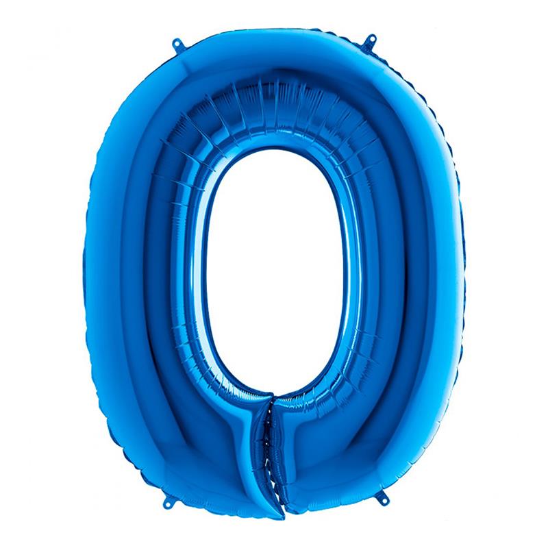 0 Rakam Grabo Mavi Folyo Balon 102 cm