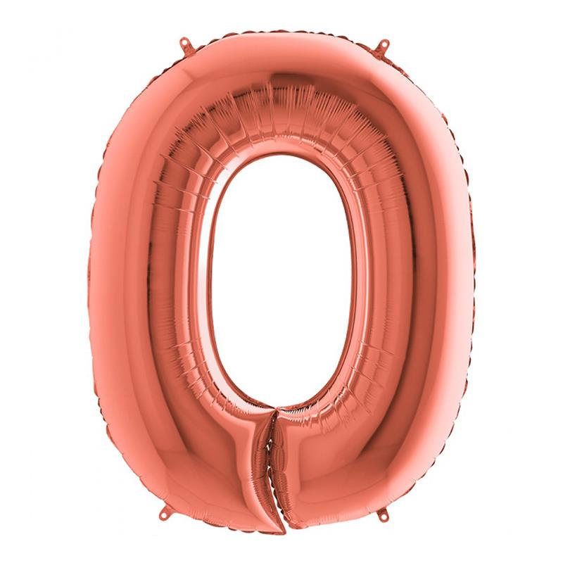 0 Rakam Grabo Rose Gold Folyo Balon 102 cm