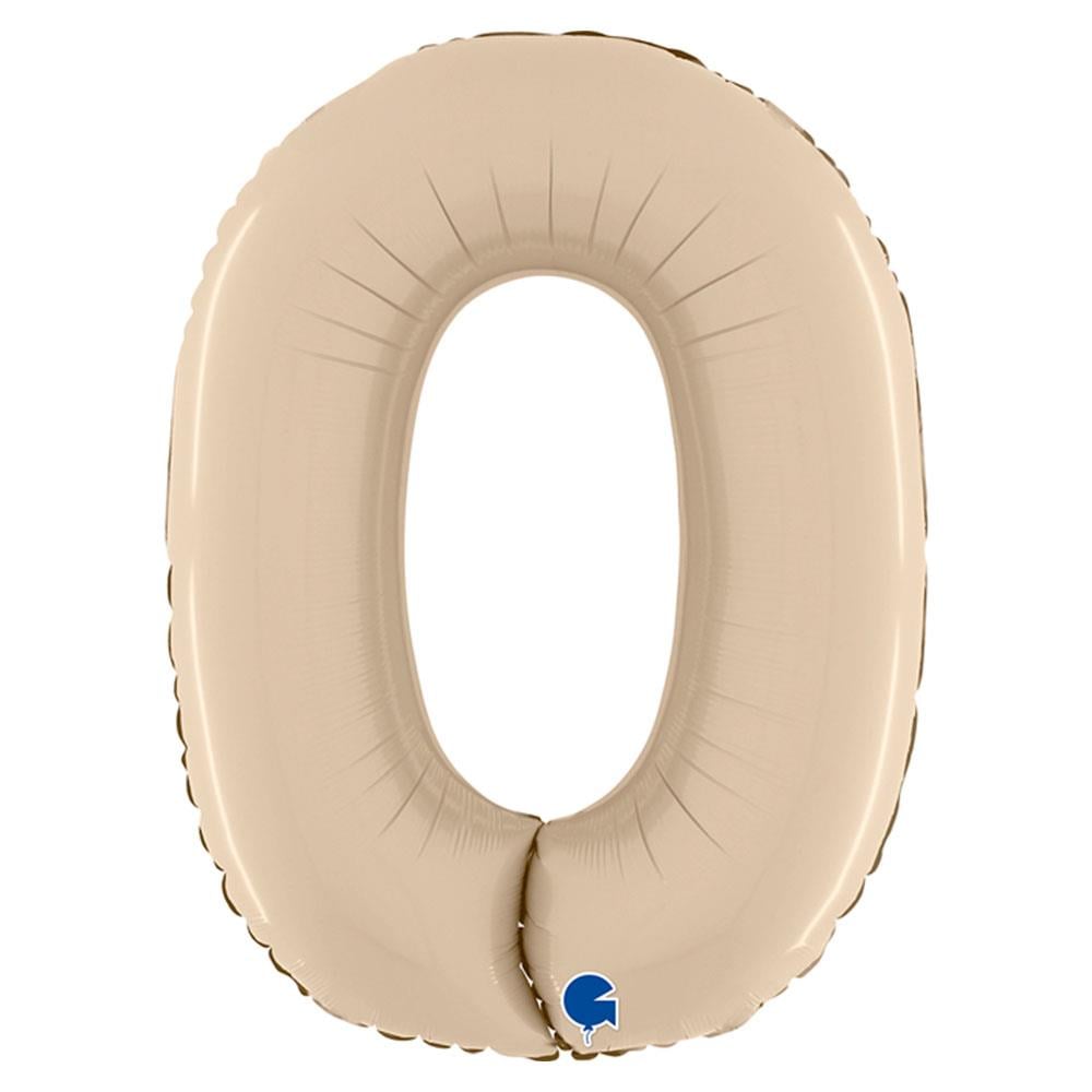 0 Rakam Grabo Saten Krem Folyo Balon 66 cm