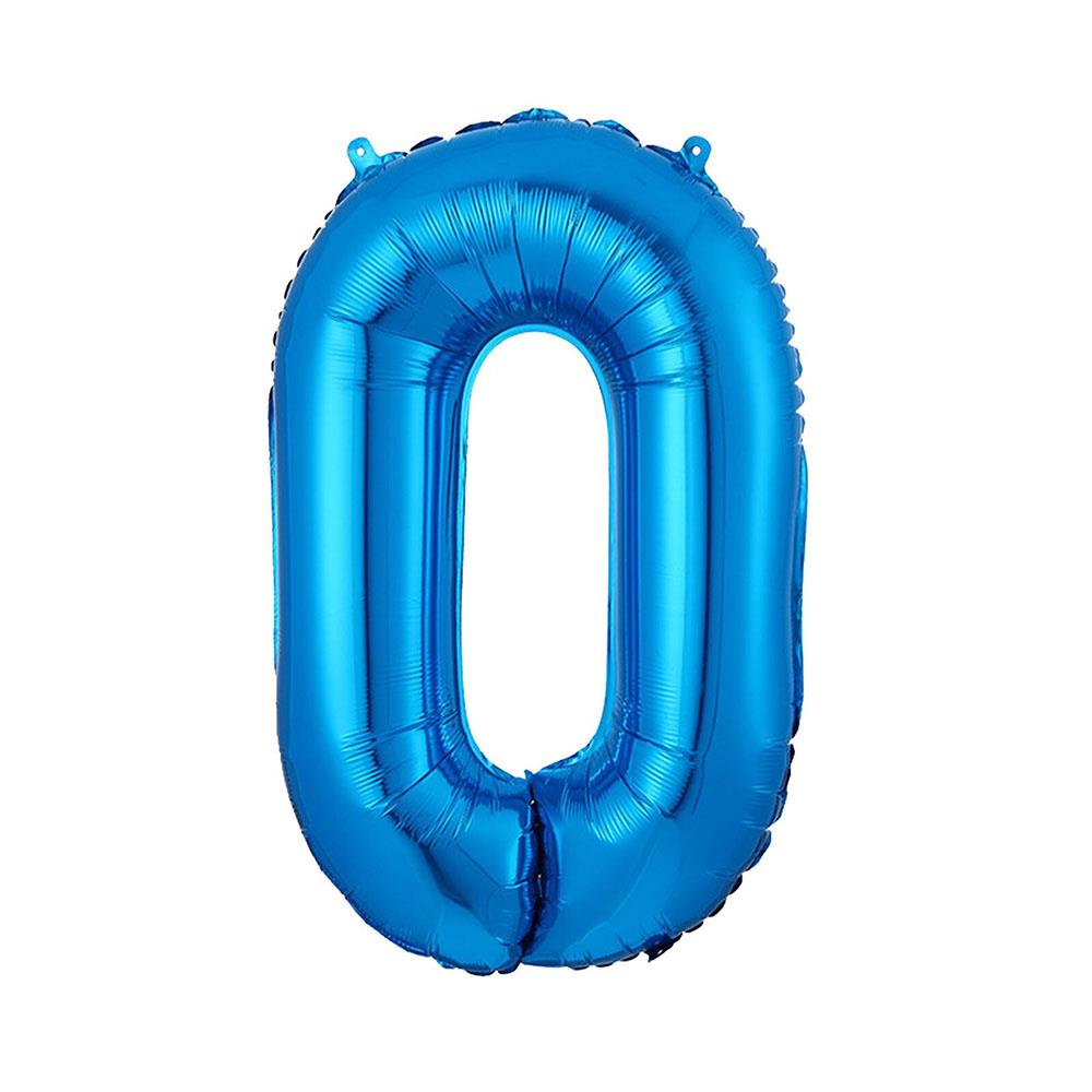 0 Rakam Mavi Folyo Balon 70 cm