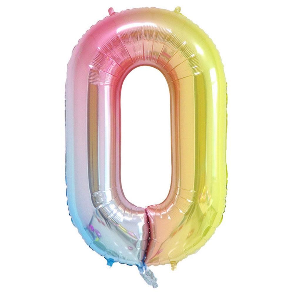 0 Rakam Rengarenk Folyo Balon 100 cm