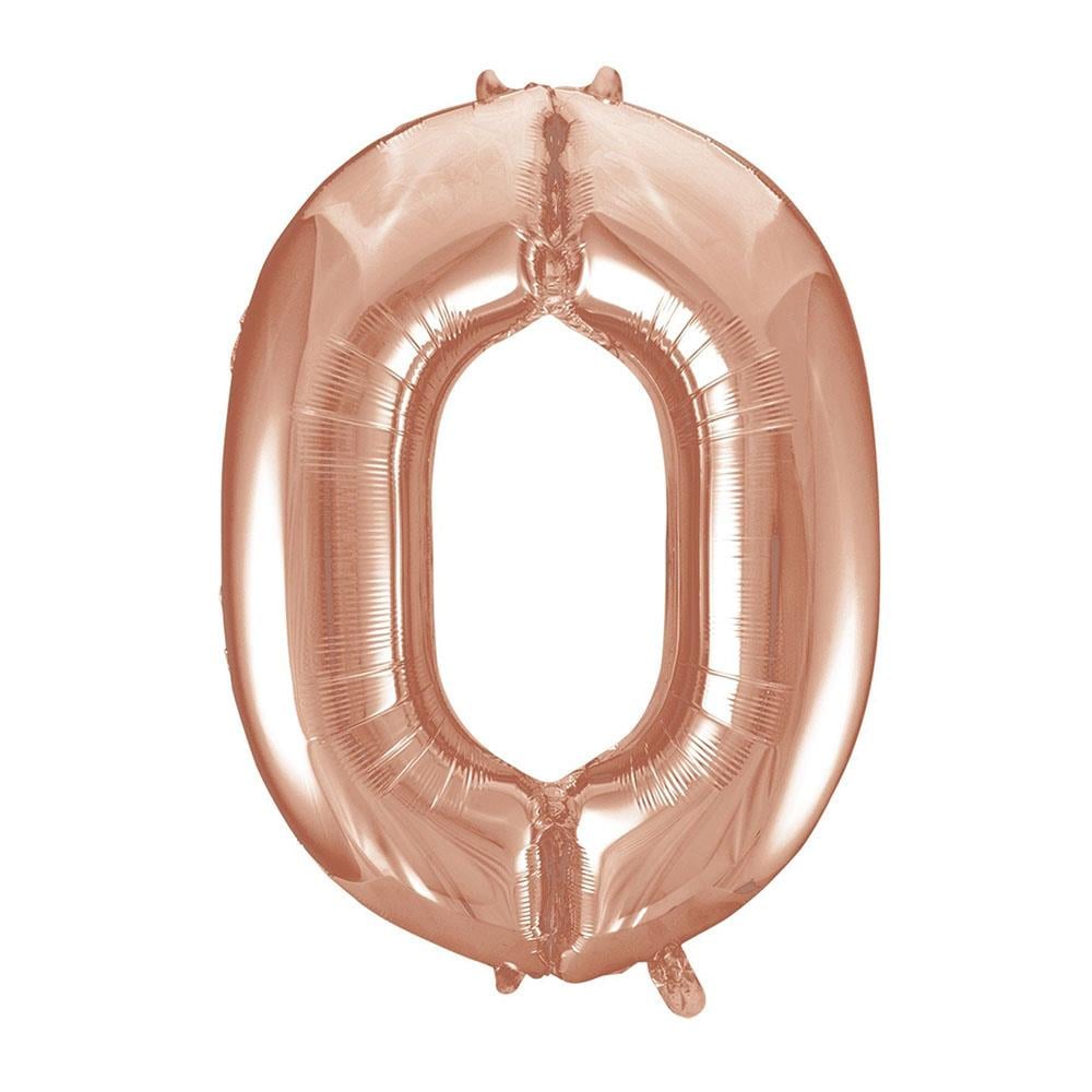 0 Rakam Rose Gold Folyo Balon 70 cm