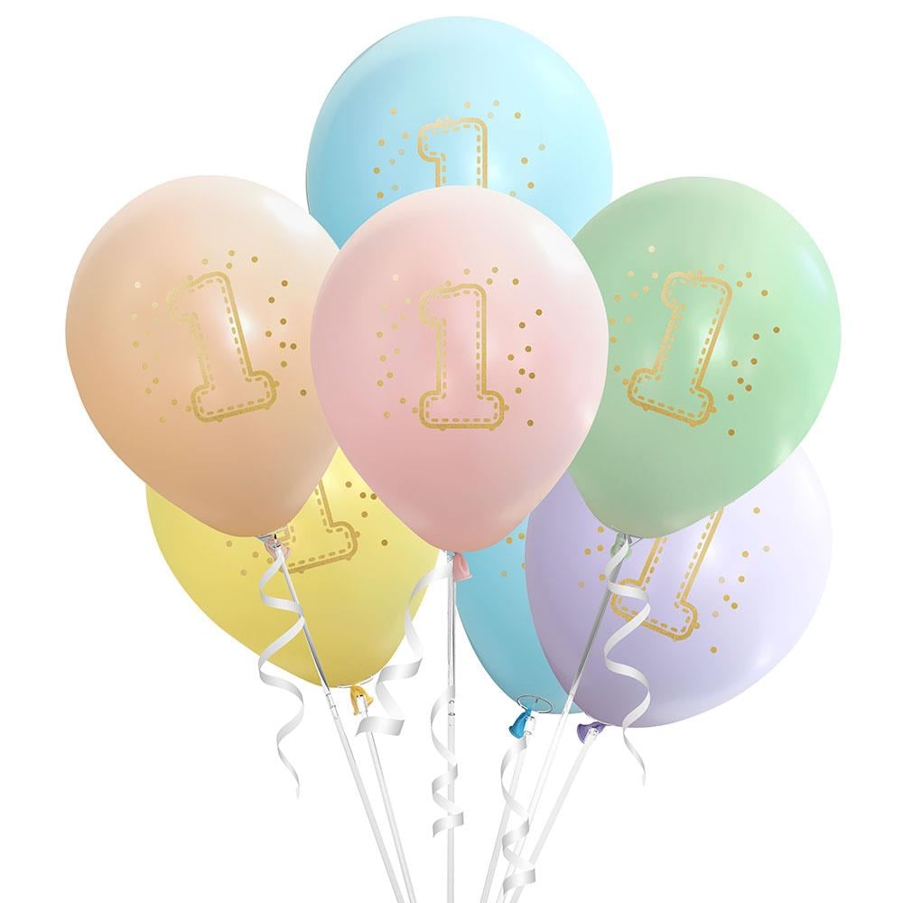 1.Yaş Temalı Rengarenk Lateks Balon 10'lu