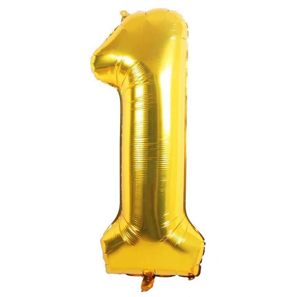1 Rakam Altın Folyo Balon 100 cm