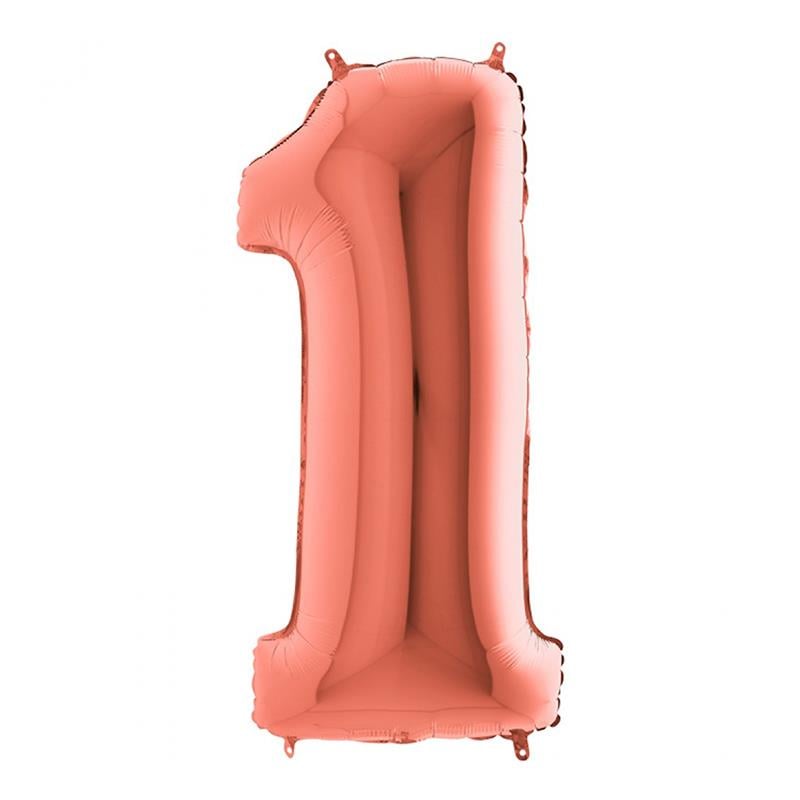 1 Rakam Grabo Rose Gold Folyo Balon 102 cm