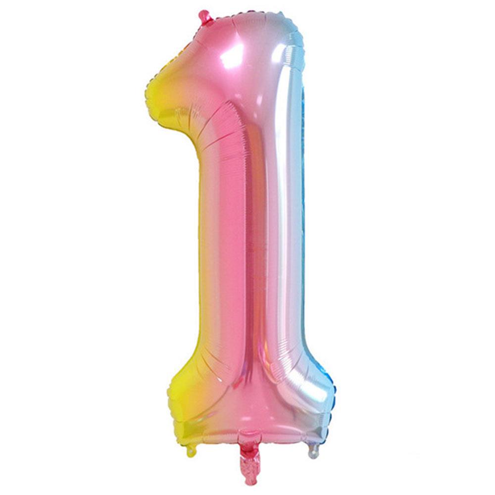 1 Rakam Rengarenk Folyo Balon 100 cm
