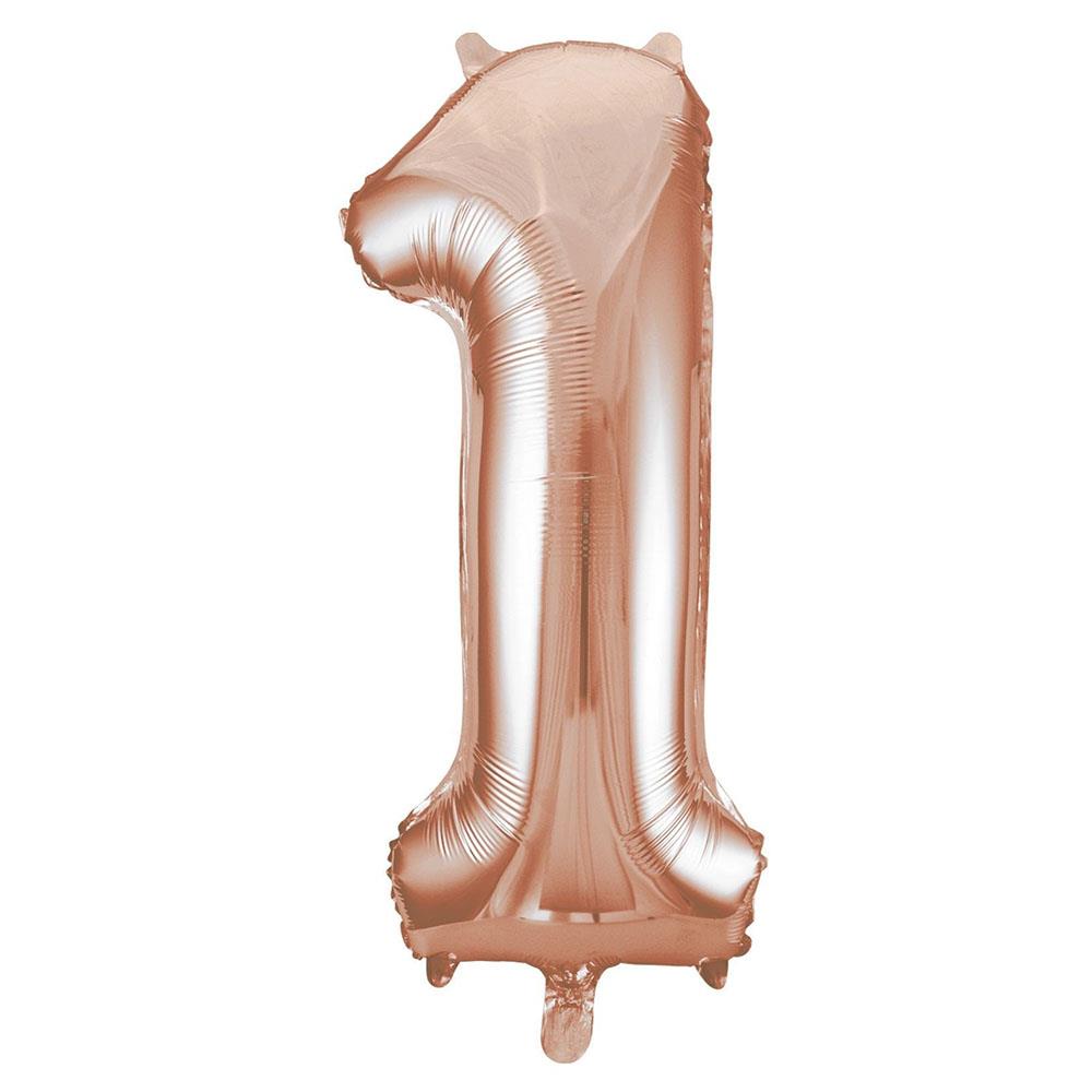 1 Rakam Rose Gold Folyo Balon 100 cm