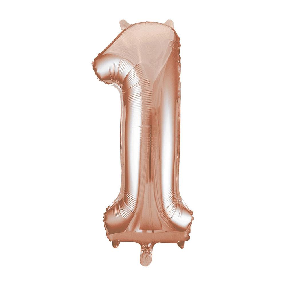 1 Rakam Rose Gold Folyo Balon 70 cm