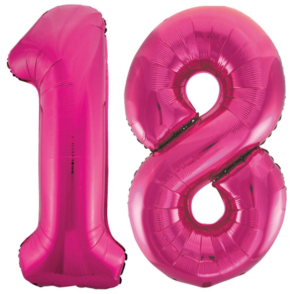 18.Yaş Folyo Balon Seti Pembe 70 cm