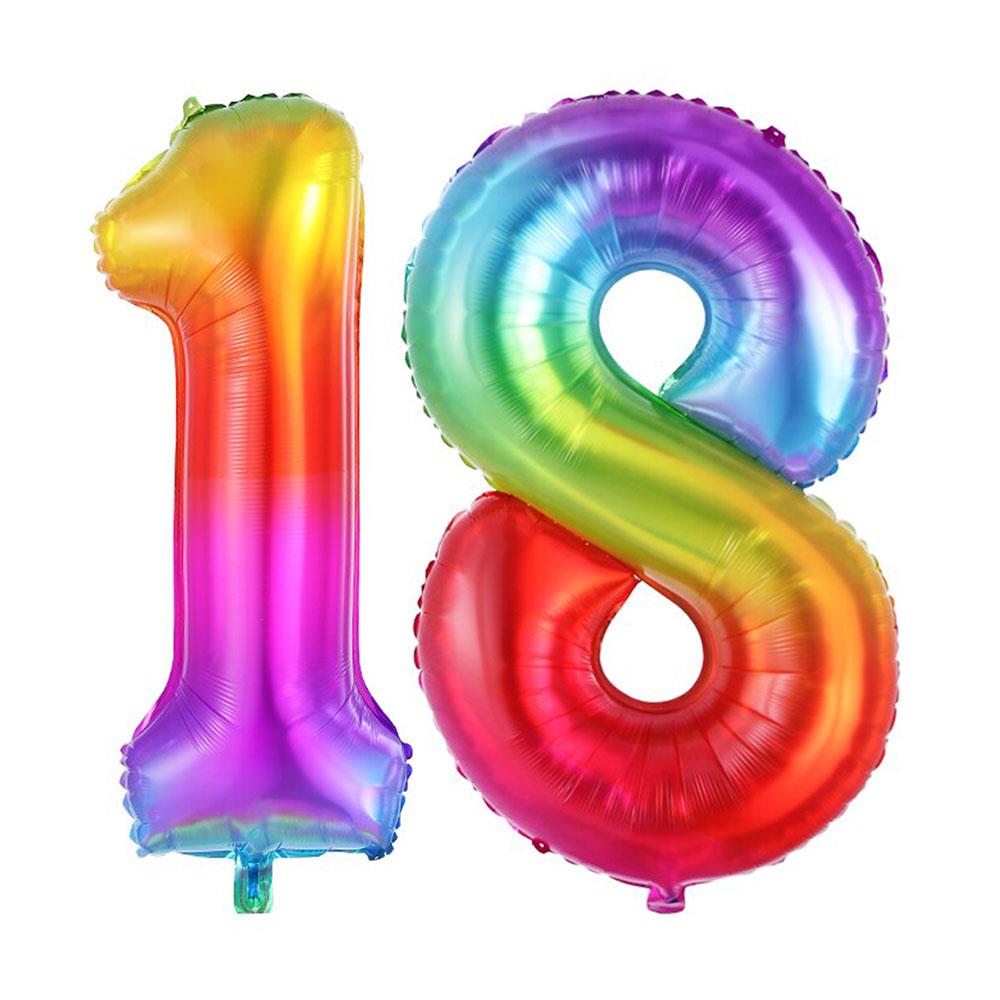 18.Yaş Folyo Balon Seti Gökkuşağı 70 cm