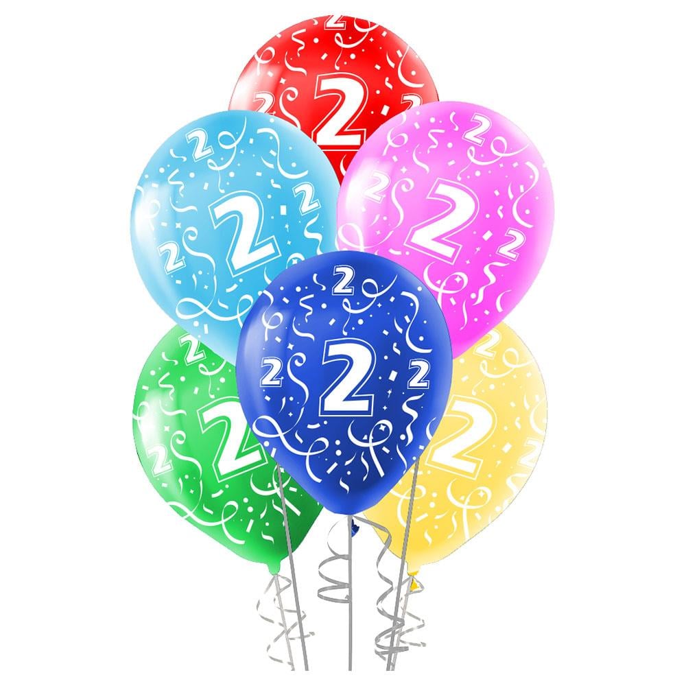 2.Yaş Baskılı Rengarenk Lateks Balon 10'lu