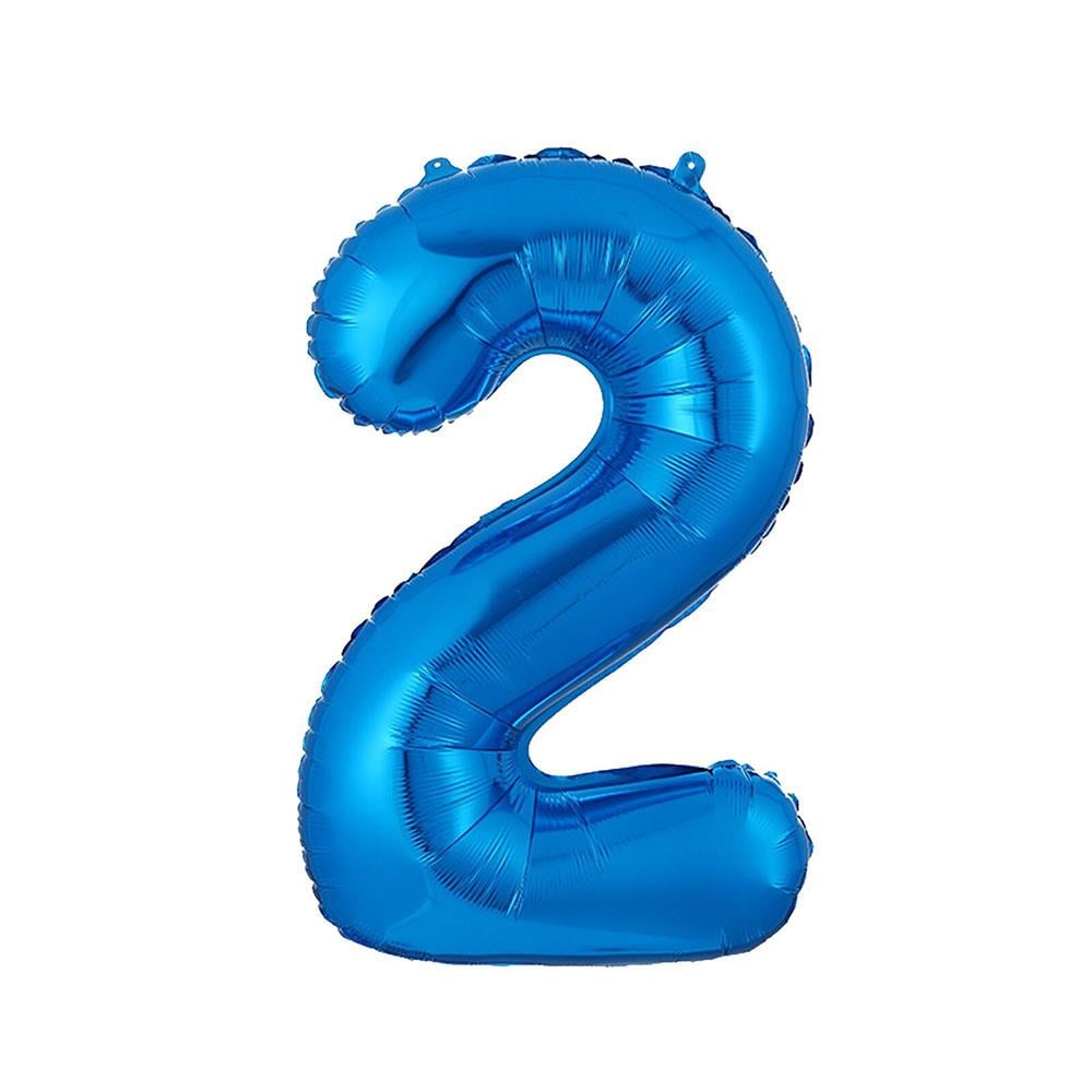 2 Rakam Mavi Folyo Balon 70 cm