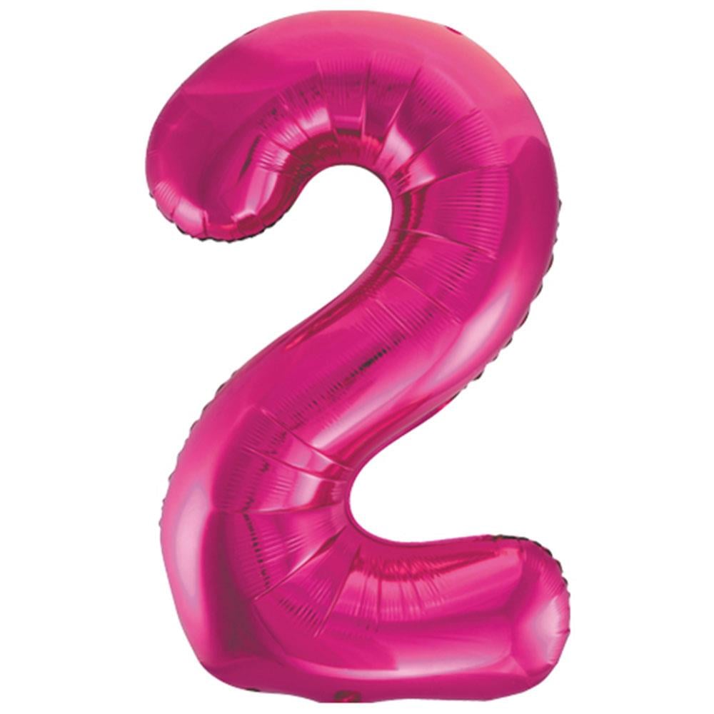2 Rakam Pembe Folyo Balon 70 cm