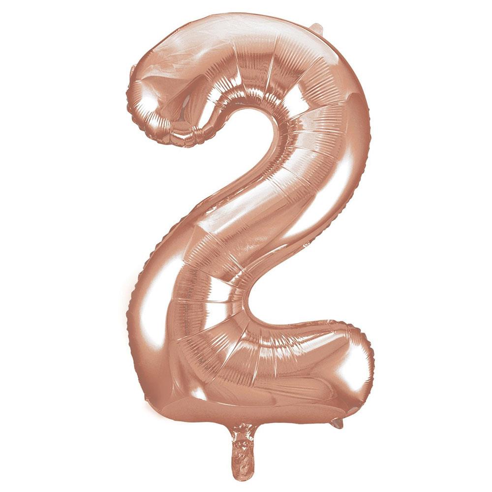 2 Rakam Rose Gold Folyo Balon 100 cm
