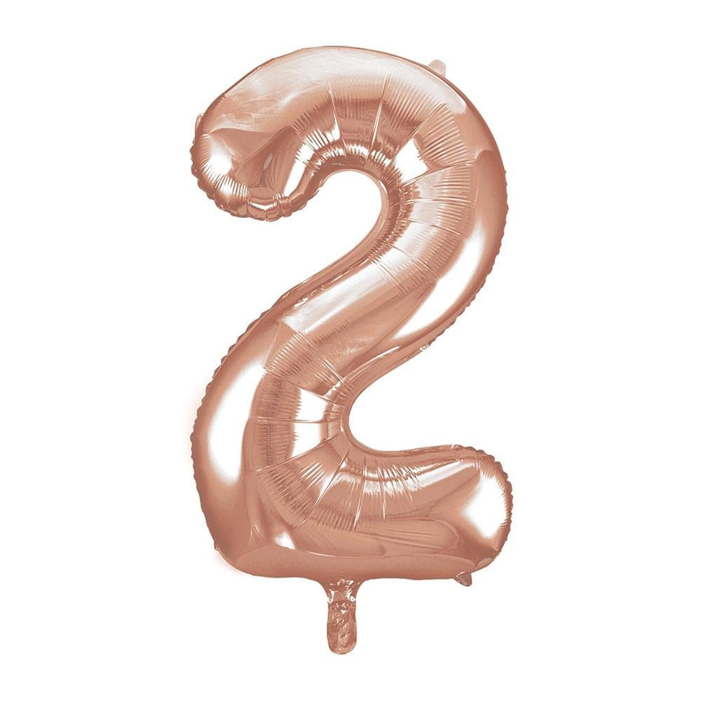 2 Rakam Rose Gold Folyo Balon 70 cm