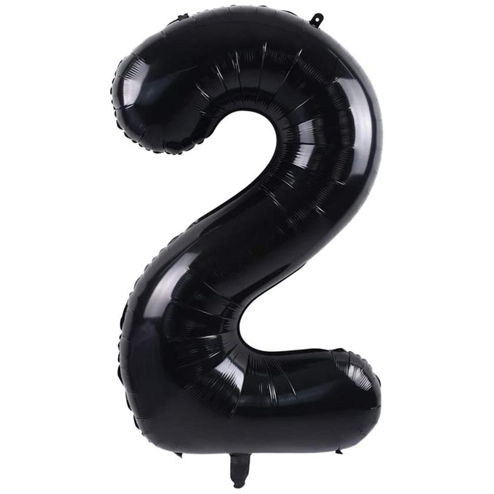 2 Rakam Siyah Folyo Balon 100 cm
