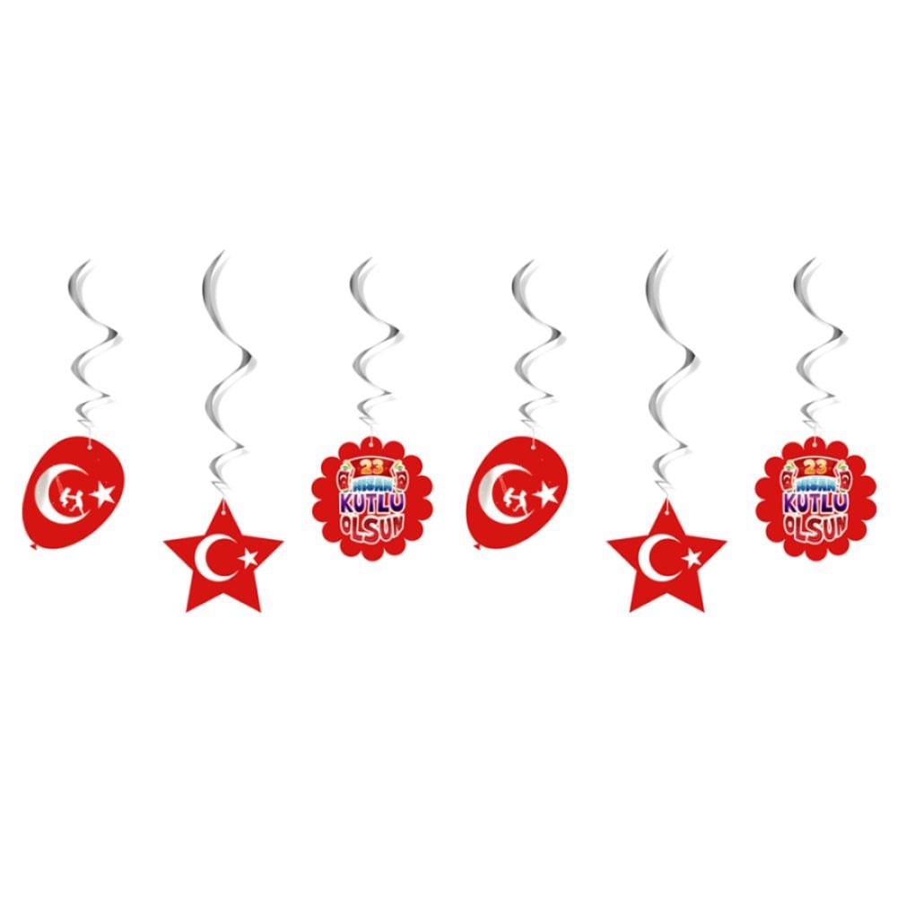 23 Nisan Kutlu Olsun Sarkıt Süs 6'lı