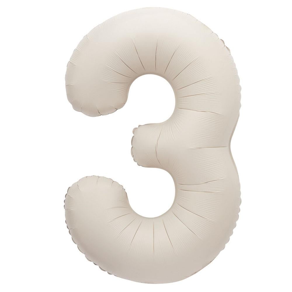 3 Rakam Krem Folyo Balon 80 cm