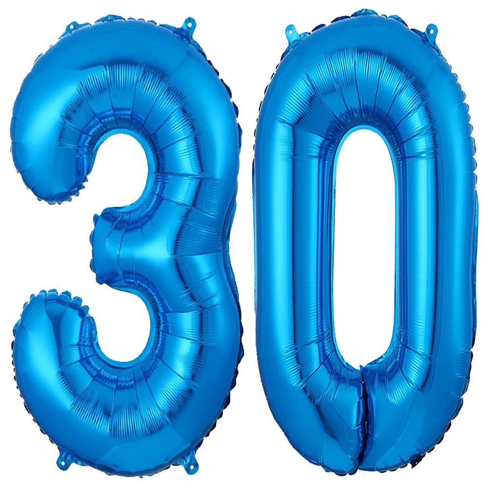 30.Yaş Folyo Balon Seti Mavi 70 cm