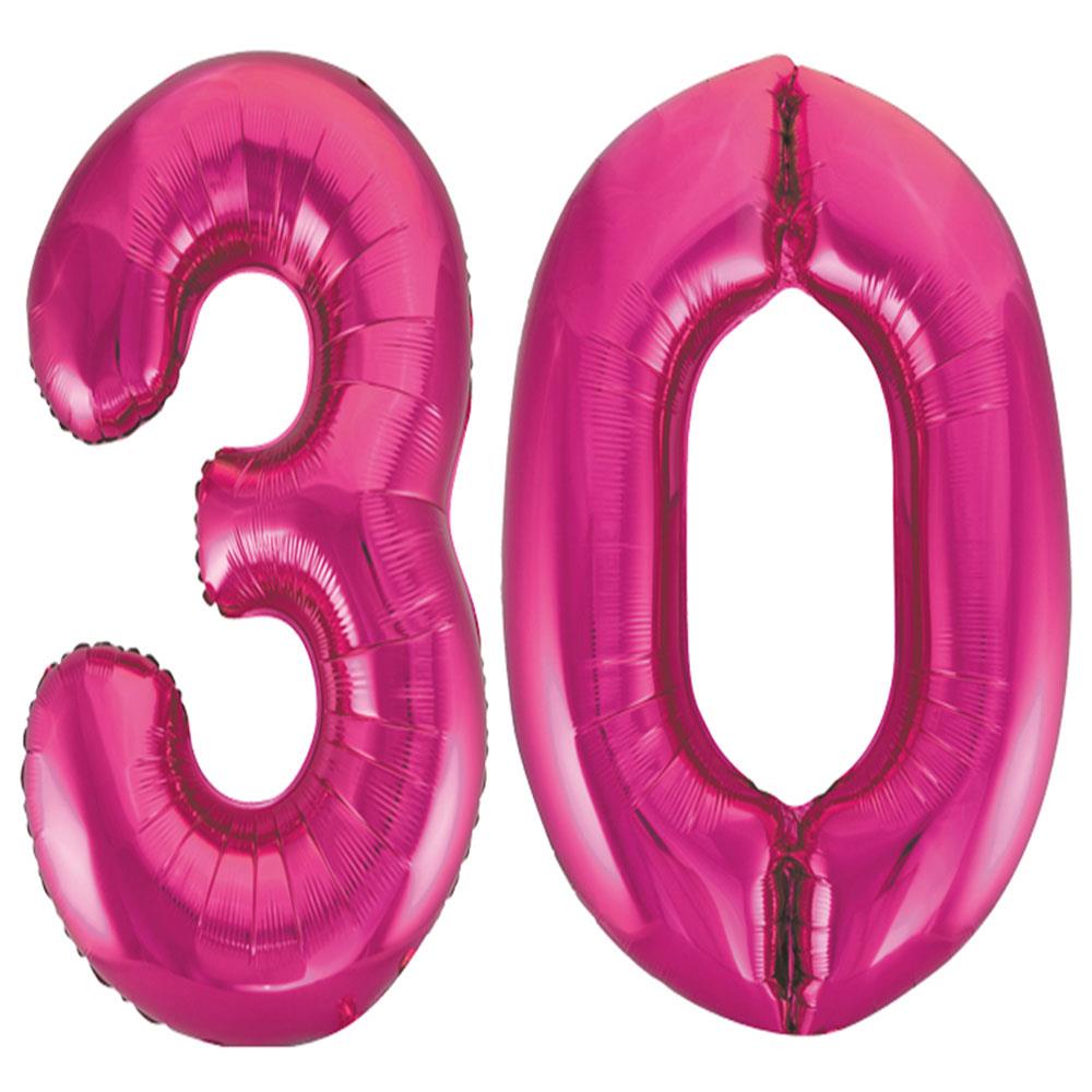 30.Yaş Folyo Balon Seti Pembe 70 cm