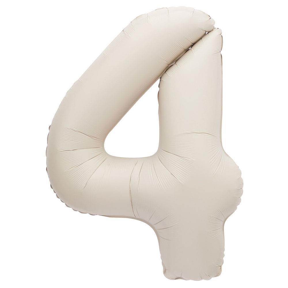 4 Rakam Krem Folyo Balon 80 cm